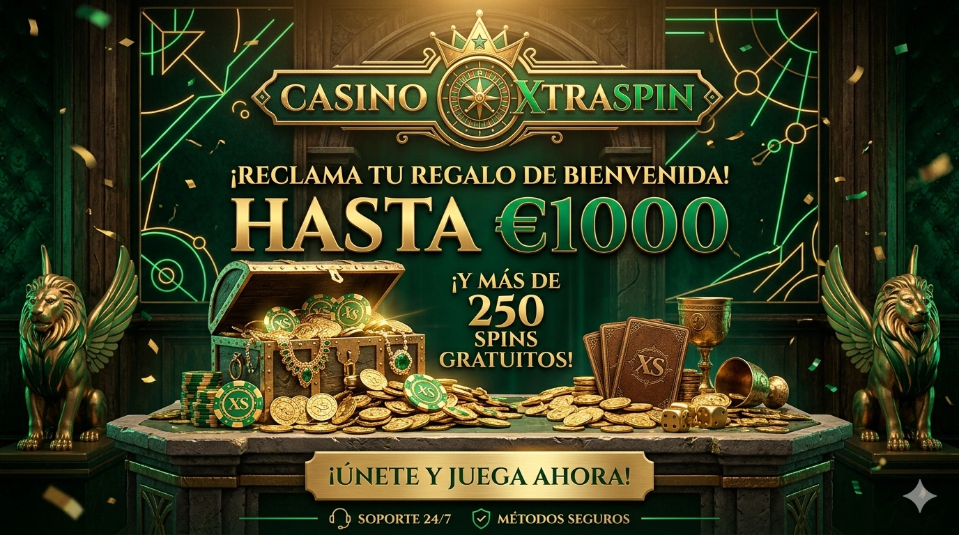 Bono de bienvenida XtraSpin - 1000 euros y 250 giros gratis