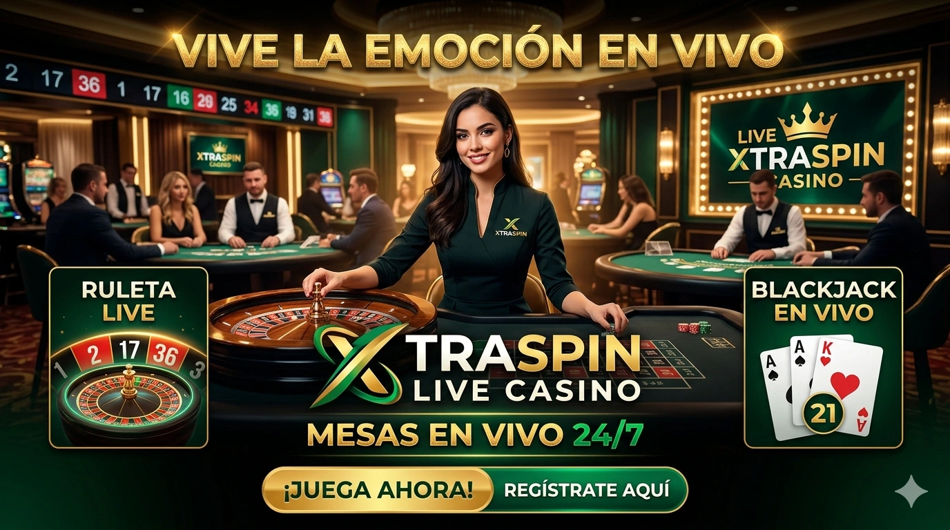 Casino en vivo XtraSpin - ruleta y blackjack con crupier real
